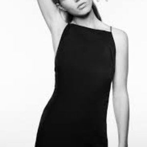 ZARA Black Linen Blend Dress